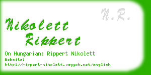 nikolett rippert business card
